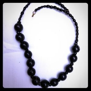 Black beads neckpiece